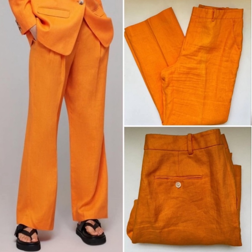 Lauren Ralph Lauren Straight Linen Trousers